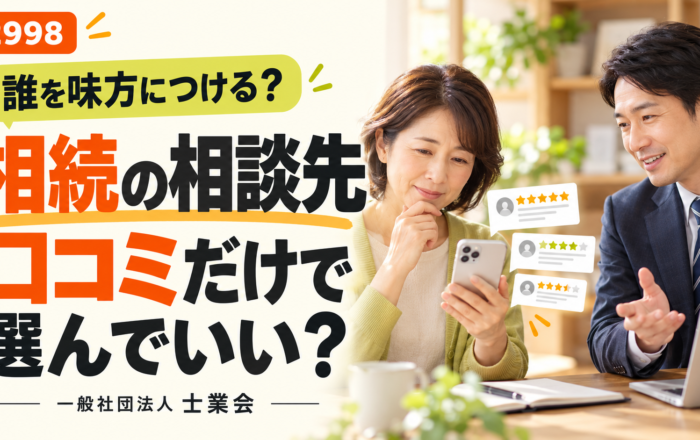 相続の相談先、口コミや評判だけで選んではダメなのですか？