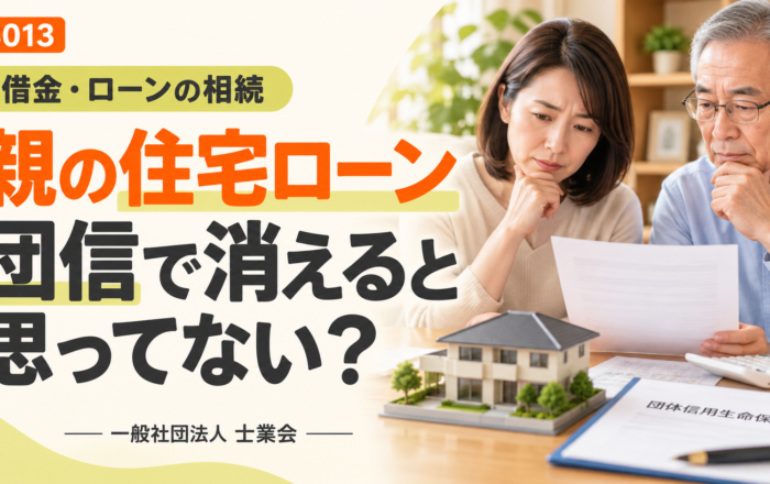 亡くなった親の住宅ローン、団信で消えると思い込んではダメなのですか？