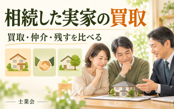 相続した実家の買取。私なら、買取・仲介・残すを並べてから選びます