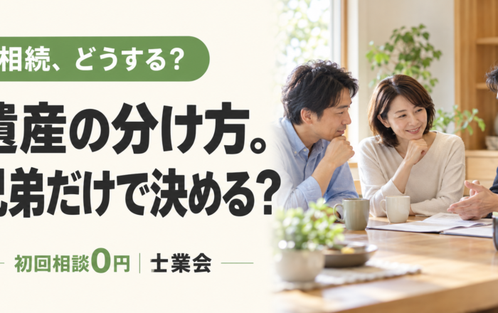 遺産分割、兄弟だけで話し合って決めてはダメなのですか？